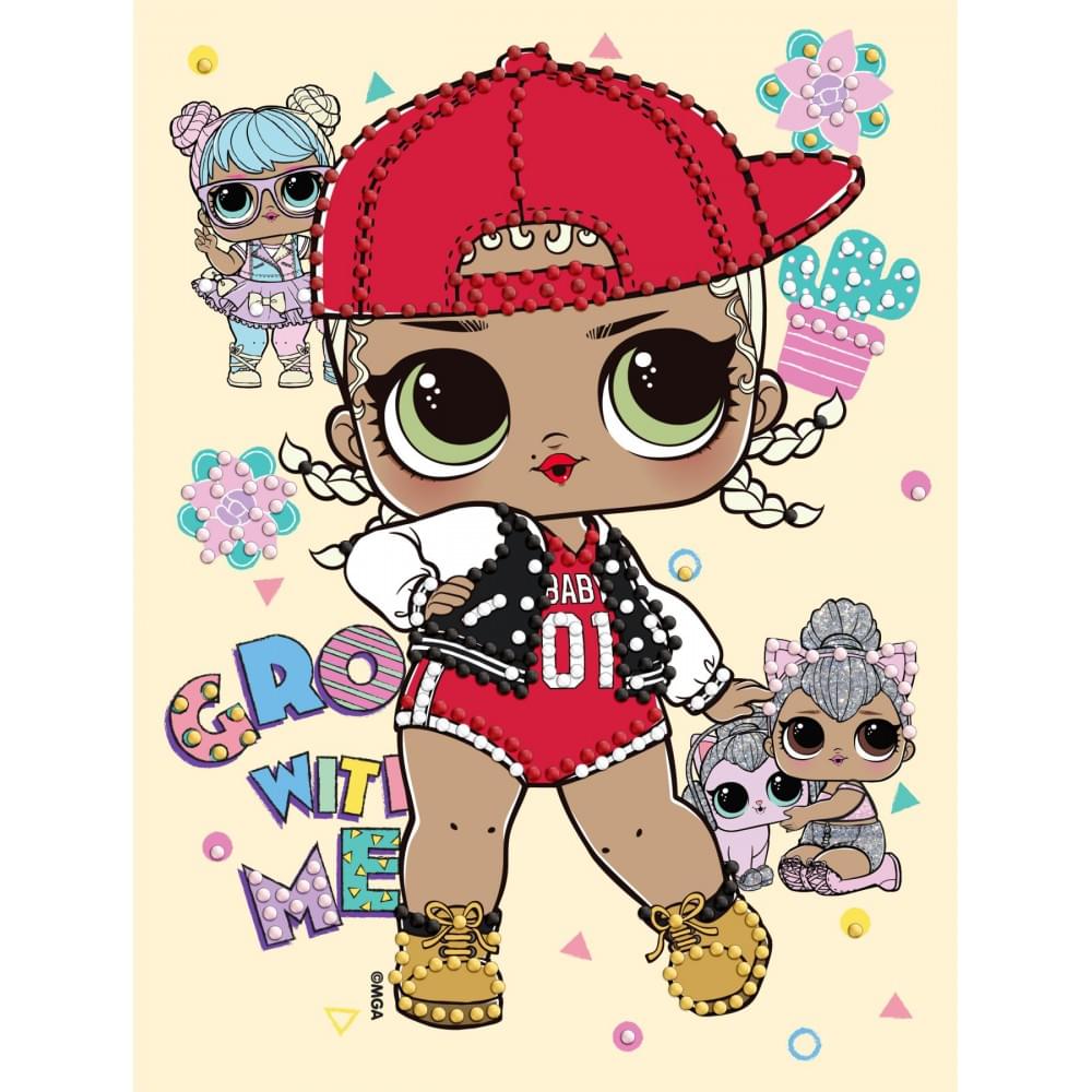 Набір з алмазною мозаїкою (вибірковою) "L.O.L. Surprise! SWAG" 15x20см