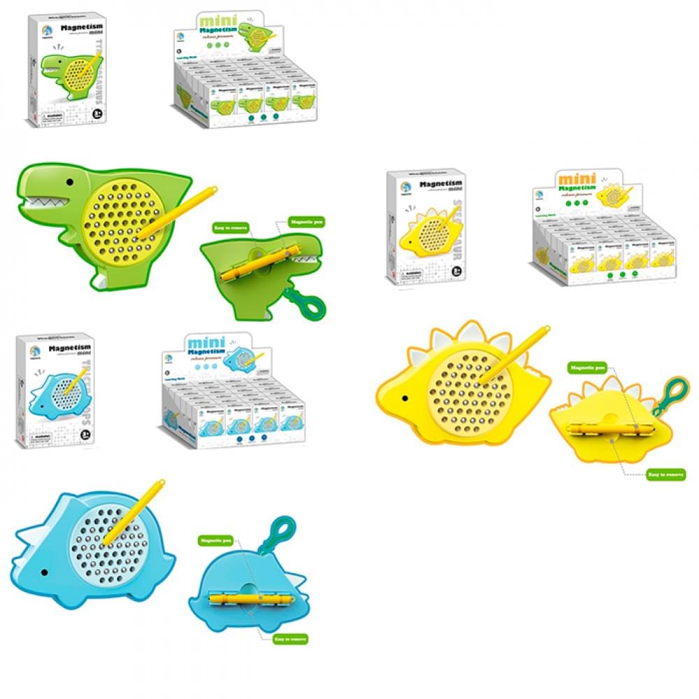 Досточка динозавр, 11-7,5-2см, магнитна мозаїка, брелок 18см, в кор-ці, 3 види дисплеїв, /6/144/24шт в кор. 32,5-12,5-17,5см