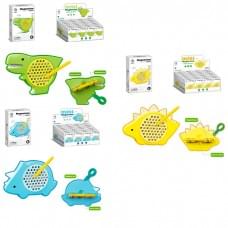 Досточка динозавр, 11-7,5-2см, магнитна мозаїка, брелок 18см, в кор-ці, 3 види дисплеїв, /6/144/24шт в кор. 32,5-12,5-17,5см