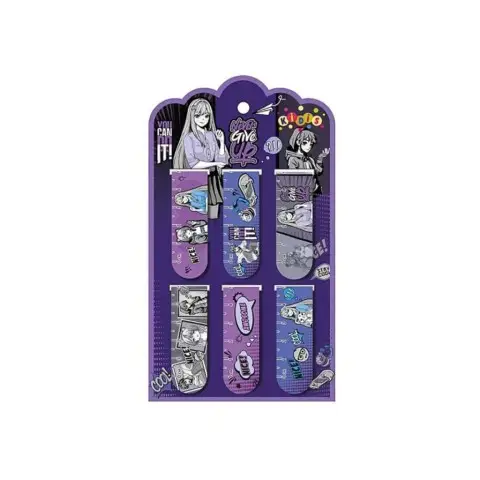 Закладки магнітні Anime, 6 шт. на планшетці