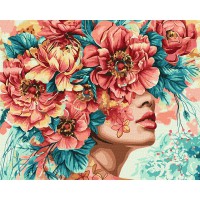 Набір для розпису по номерах Романтика квітів, 40x50 см, КНО8445