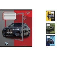 Зошити учнівські 24 аркуша лінія. YES Colour car, 20 шт. в упаковці