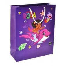 Подарунковий пакет Qbee "Дора мандрівниця" 27х33х11см, набір з 5-ти штук QB004-102