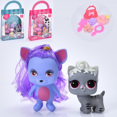 М’яка іграшка Собака VIP, 2 шт., 6 см, аксесуари, HF1062 (В асортименті)