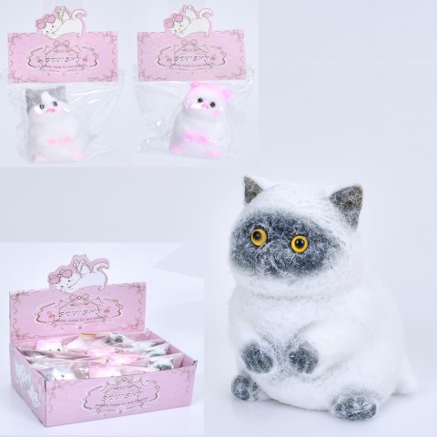 Іграшка Кіт, 9.5 см, антистрес, 3 види, 28.5x20x9 см (В асортименті)