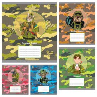 Зошити учнівські 24 аркуша клітинка Тверда ТЕ31302 Хакі, 20 шт. в упаковці