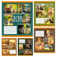 Зошити учнівські 24 аркуша клітинка Тверда ТЕ41306 Cute friends, 20 шт. в упаковці