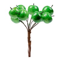 Яблука декоративні Yes! Fun зелені глянцеві, 20 мм, 9 шт в пучку