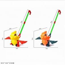 Каталка динозавр 335 з ручкою 2кол.кул.33*20*22 /72/