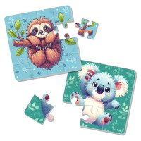 Гра розвиваюча м’які пазли Лінивець та коала (укр)