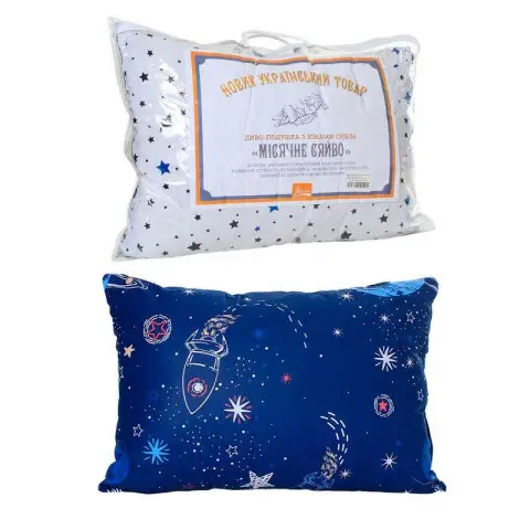 Подушка Місячне сяйво бавовна набивна силіконізоване волокно 50×70 см кольорова 4010062