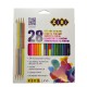 Олівці кольорові, 28 кольорів (12 стандарт, 4 двосторонні), трикутний корпус