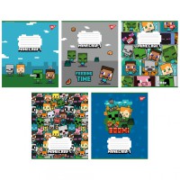 Зошити учнівські 12 аркушів лінія Yes Minecraft, 25 шт. в упаковці