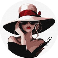 Набір для розпису по номерах. "Модний силует", діаметр 26 см, КНО-R1163