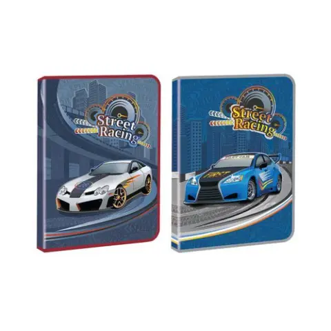 Тека на блискавці Kidis, А4, пластикова з глітером, Street Racing, спортивні машини, 7472 (В асортименті)