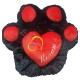 М’яка іграшка Подушка Лапка з серцем, середня, чорно-червона, 45x47 см