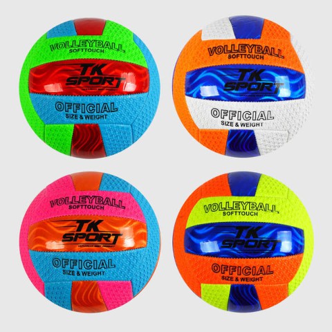 М’яч волейбольний TK Sport, 280-300 г, матеріал м’який PVC, розмір №5 (В асортименті) C62450