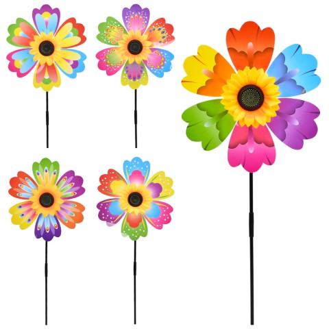Вітрячок квітка, діаметр 31 см, паличка 52 см, 33x31x3 см (В асортименті)