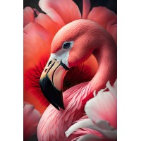 Набір для творчості алмазна картина Рожевий витвір природи Strateg SK88230, 40x50 см