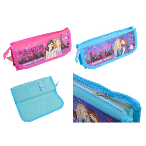 Пенал Super Model Kidis, 1 відділення, з гумками (В асортименті)