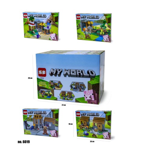 Конструктор дитячий My World Minecraft, LD6019, 181-245 деталей, (В асортименті)