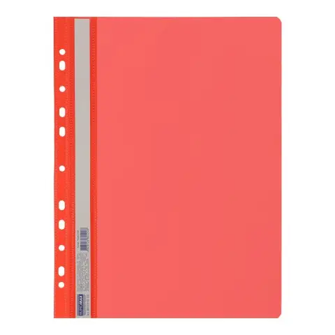Папка-швидкозшивач із перфорацією, А4, червоний, 6 шт.