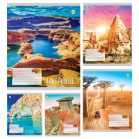 Зошити учнівські 24 аркуша лінія Тверда Ландшафти, 20 шт. в упаковці