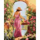 Набір для розпису по номерах Дівчина з квітами, 40x50 см, КНО8431