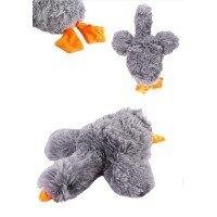 М'яка іграшка Бойовий гусак сірий 40 см травка В029/4