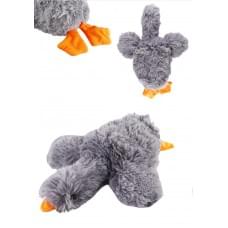 Іграшка м'яконабивна БОЙВИЙ ГУСАК, ШИЯ ЧИ ЛАПИ? СІРИЙ 40 см, травка