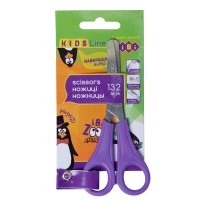 Ножиці дитячі, 132 мм, із лінійкою, фіолетовий