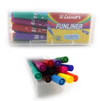 Набір фломастерів Luxor Fun Liner, водна основа, 12 шт. (В асортименті)