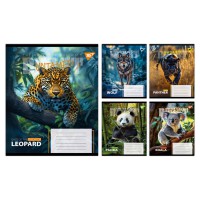 Зошити учнівські 96 аркушів клітинка Yes The wild, 5 шт. в упаковці