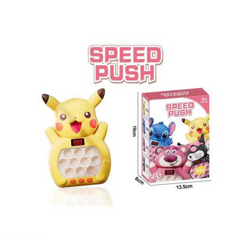 Розважальна гра Pop It Пікачу, звуки, мелодії, озвучування англійською мовою, підсвічування, EC999-2A