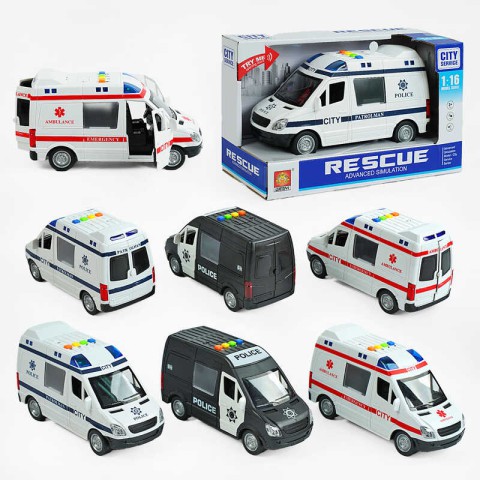 Машинка Wenyi Швидка допомога, WY590A/WY590B/590C, світлові та звукові ефекти (В асортименті)