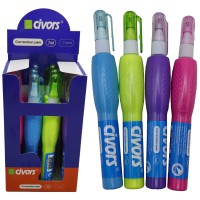 Набір коректорів, СIVORS, CV-8621, з металевим наконечником, 12 шт. по 7 мл