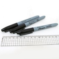 Маркер перманентний чорний тонкий 12 шт 7524DSCN