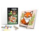 Картина за номерами Qbee Лисичка з дерев’яною підставкою 25×25 см QB900-066/QB901-066