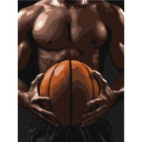 Набір для розпису по номерах Торс баскетболіста, Ideyka, 30x40 см, КНО8633