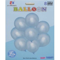 Набір латексних куль, 8 шт., 30 см, блакитний