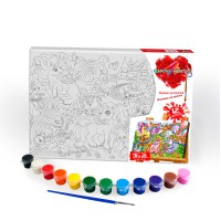 Розпис на полотні Поні райдуга 21×31 см PX-06-02