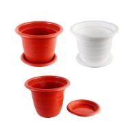 Горщик для квітів з підставкою круглий діаметр 20 см, 3,5 л