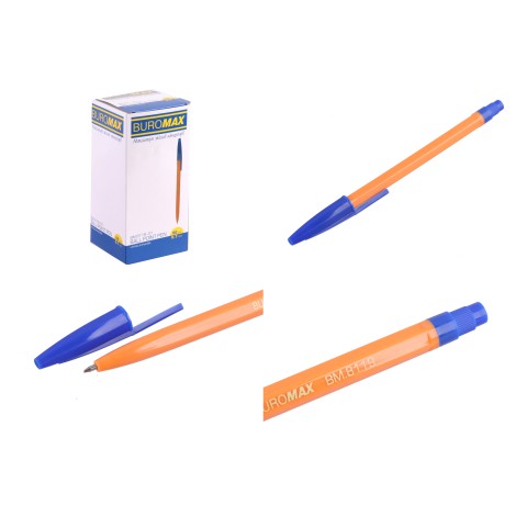Ручка кулькова ORANGE, JOBMAX, синя, 50 шт., BM.8119-01