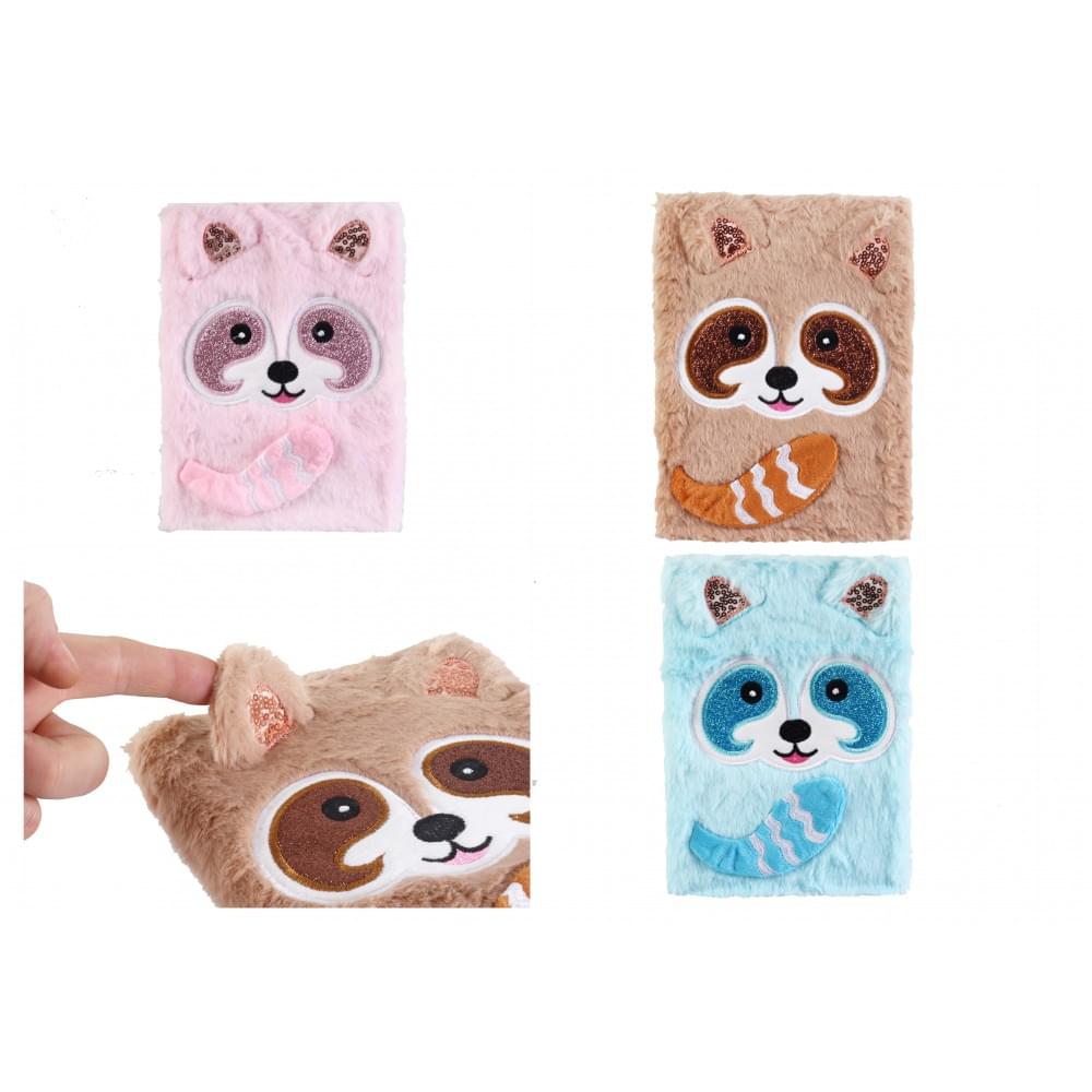 Блокнот пушистый "Енот" клетка P80 80g mix, 1шт/этик.