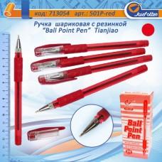 Ручка кулькова масляна "Tianjiao" червона 24штуки 501P-red