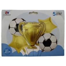 Н-р фольгованих куль "Футбол" 5шт.=1шт.*65см,4шт.*45см (40*10)