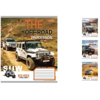 Зошити учнівські 24 аркуша клітинка. 1В The off-road, 20 шт. в упаковці