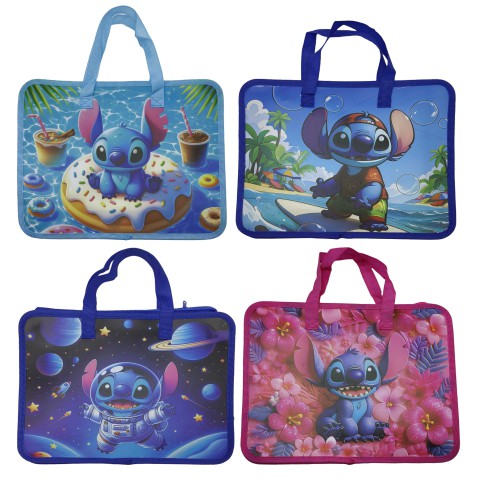 Папка-портфель ПВХ, А4, дитяча для зошитів, Стіч, 805-S (В асортименті)