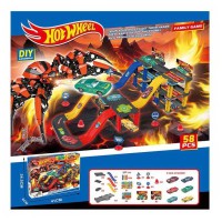 Трек 58 елементів 3 поверхи парковка 2 металопластикові машинки T876-4