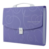 Портфель пластиковий А4/35 мм, Barocco, фіолетовий